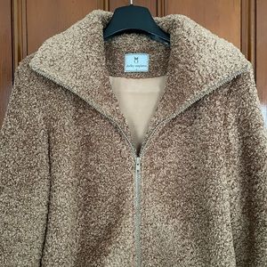 Dudley Stephens Brooklyn Bomber Jacket. Size small, caramel brushed fleece.